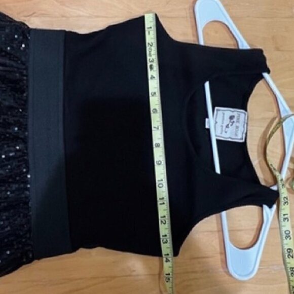 Women's/Junior's PINK ROSE Black Sequin Dress Size M - Picture 3 of 5